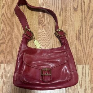 Vintage Coach Legacy Saddle Shoulder buckle bag